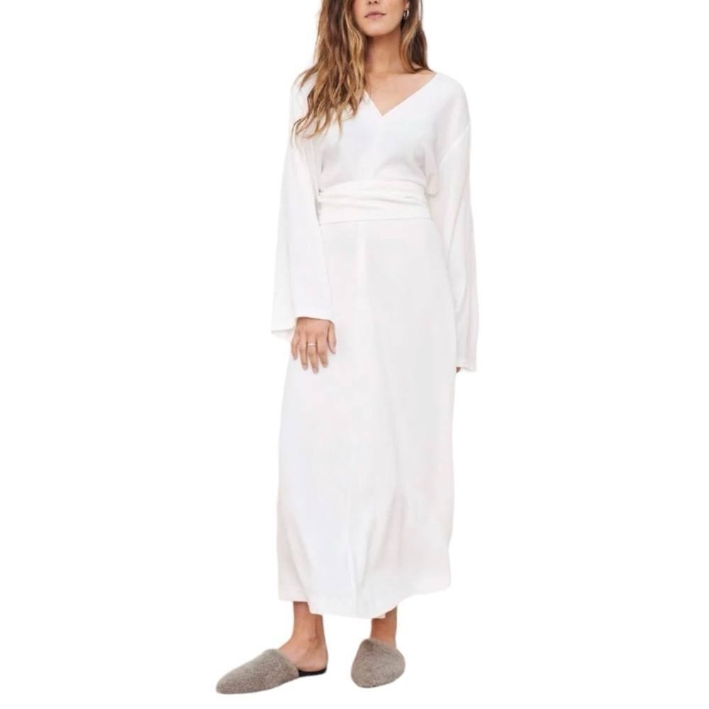 Jenni Kayne Crepe Kate Dress in Ivory – Size L (NWT)